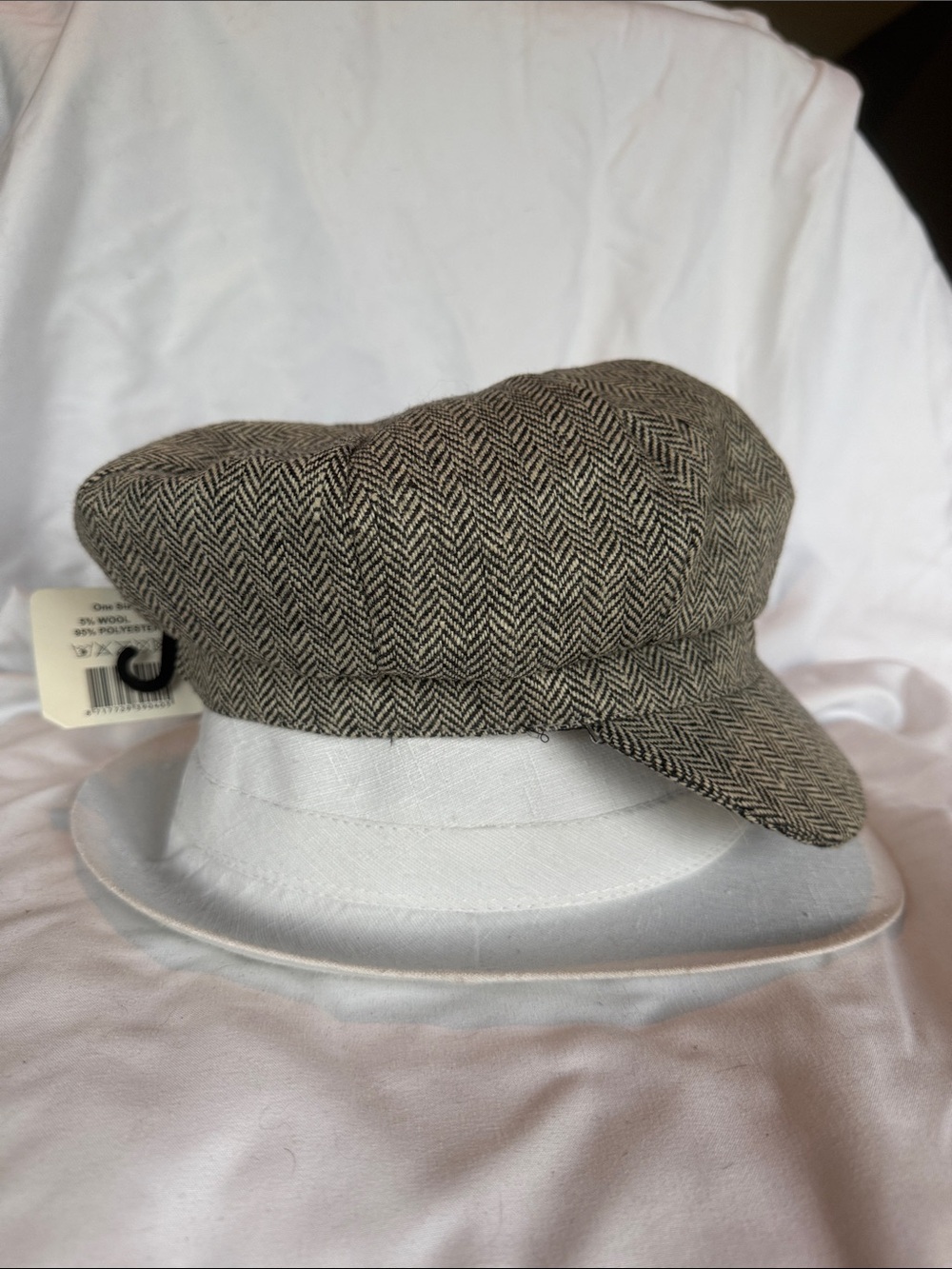 Classic Herringbone Newsboy Cap